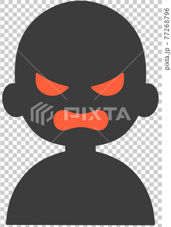 angry silhouette face