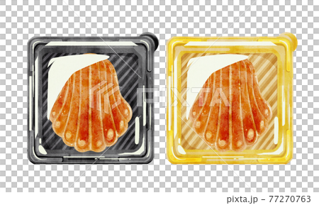 手繪水彩風格的塑料盒月餅插圖 手繪水彩風格的塑料盒月餅插圖 77270763