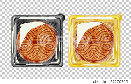 手繪水彩風格的塑料盒月餅插圖 手繪水彩風格的塑料盒月餅插圖 77270765