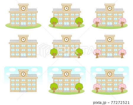 小学校のイラスト素材3 小学校のイラスト素材3 77272521