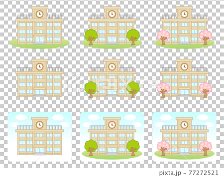 小学校のイラスト素材3 小学校のイラスト素材3 77272521