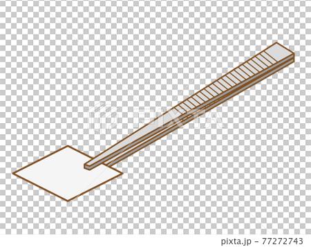 プレパラートとピンセットのイラスト 77272743