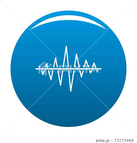 Equalizer voice radio icon blue vector 77273469