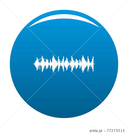 Equalizer song icon blue vector 77273515