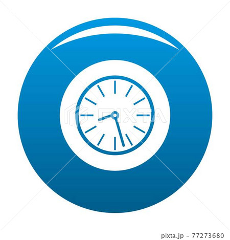 Clock business icon blue vector 77273680