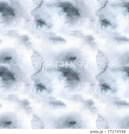 Grey white seamless watercolor pattern background and tie-dye texture 77274598