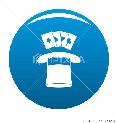 Hat with card icon blue vector 77275855