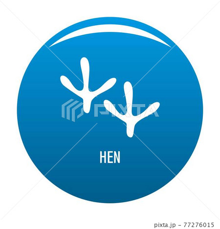 Hen step icon blue vector Hen step icon blue vector 77276015