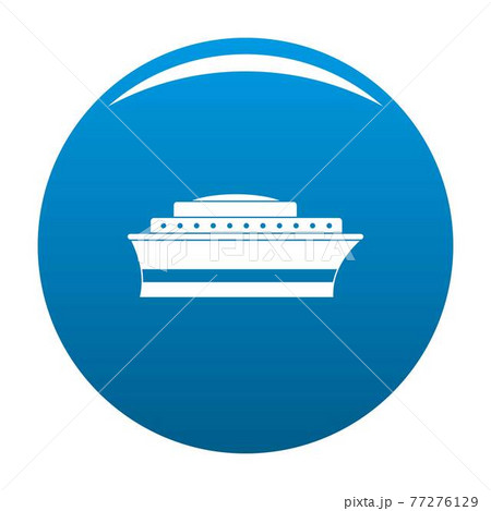 Ship icon blue vector Ship icon blue vector 77276129
