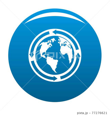 Earth icon blue vector Earth icon blue vector 77276621