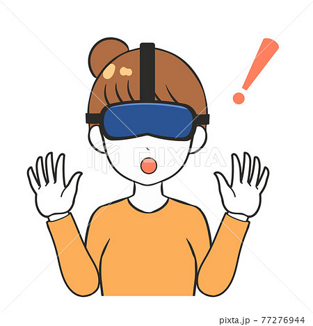 VR びっくり 女性 VR びっくり 女性 77276944