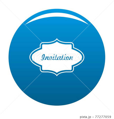 Invite label icon blue vectorのイラスト素材 [77277059] - PIXTA