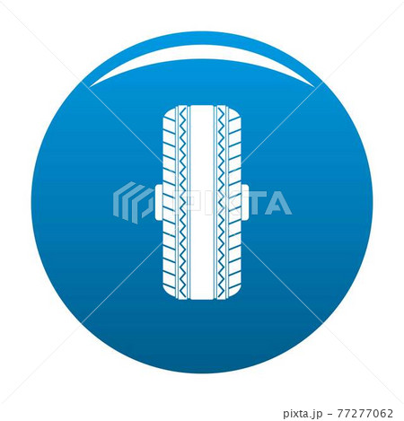 Rubber tyre icon blue vector Rubber tyre icon blue vector 77277062