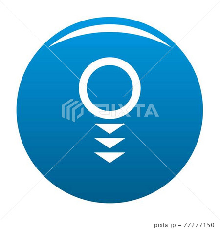 Round arrow icon blue vector 77277150