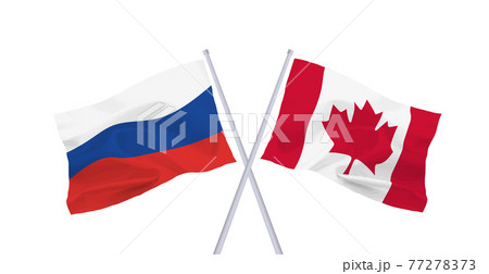 カナダとロシアの旗 カナダとロシアの旗 77278373