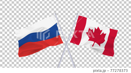 カナダとロシアの旗 カナダとロシアの旗 77278373