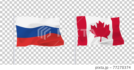 加拿大和俄羅斯國旗 加拿大和俄羅斯國旗 77278374