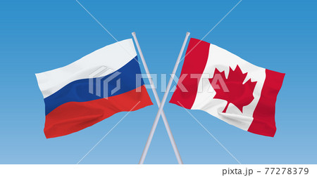 カナダとロシアの旗 77278379