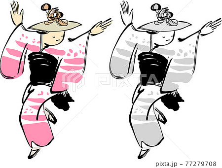 浮世絵　踊り子　その1 77279708