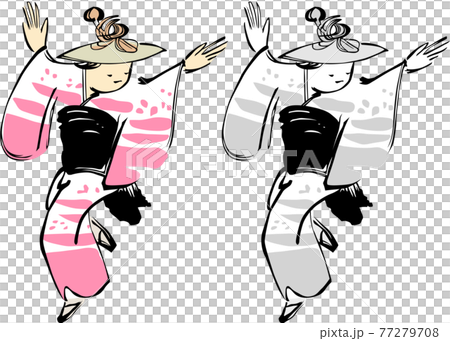 浮世絵　踊り子　その1 77279708