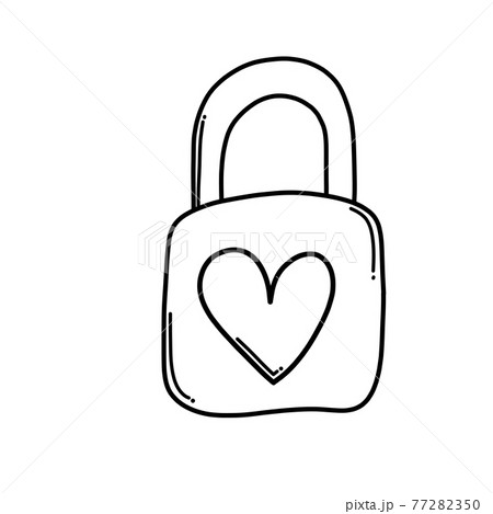 Lock Doodle vector icon. Drawing sketch illustration hand drawn cartoon line eps10 77282350