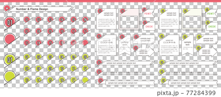 Frame design around numbers and titles Frame design around numbers and titles 77284399