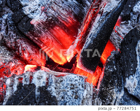 夏のバーベキュー大会 炭火でイメージ3 77284751