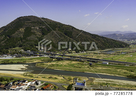 河原城 霊石山を望む 鳥取県鳥取市 河原城 霊石山を望む 鳥取県鳥取市 77285778