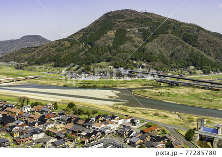 河原城 霊石山を望む 鳥取県鳥取市 河原城 霊石山を望む 鳥取県鳥取市 77285780