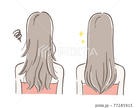 Hair Quality Improvement Dry Hair And Silky Stock Illustration