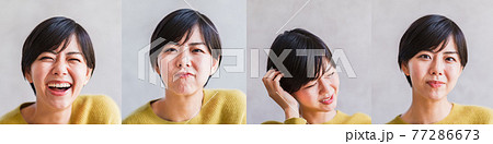 日本人女性の表情 77286673