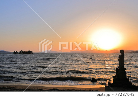 【島根県】嫁ヶ島の残照(宍道湖十景) 【島根県】嫁ヶ島の残照(宍道湖十景) 77287045