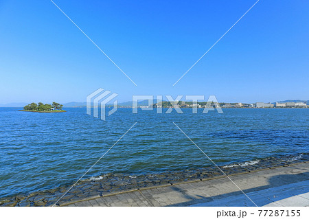 【島根県】晴天下の嫁ヶ島(宍道湖) 【島根県】晴天下の嫁ヶ島(宍道湖) 77287155