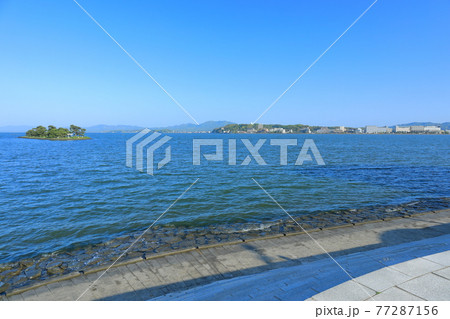 【島根県】晴天下の嫁ヶ島（宍道湖） 77287156