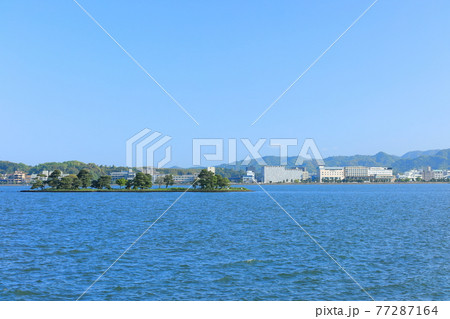 【島根県】晴天下の嫁ヶ島（宍道湖） 77287164