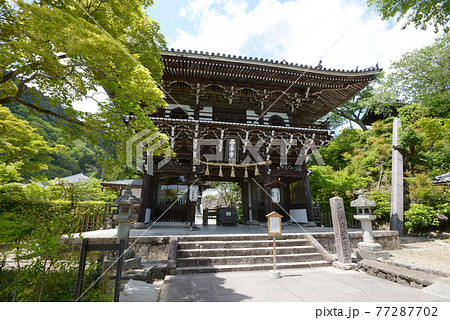新緑の善峯寺　楼門　京都市西京区 77287702