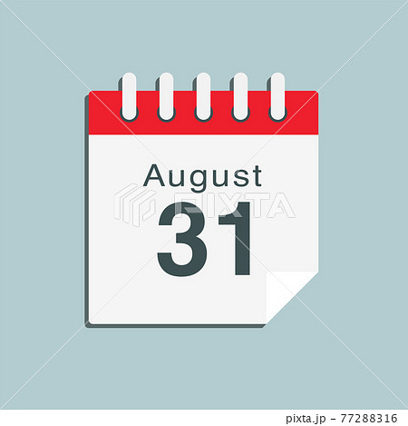Icon day date 31 August, template calendar page Icon day date 31 August, template calendar page 77288316