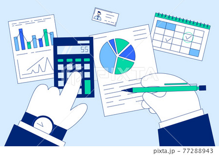 Finance, marketing and tax counting system concept 77288943