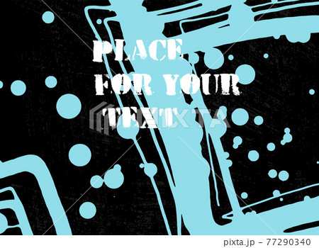 Abstract creative header. Hand Drawn ink texture. 77290340