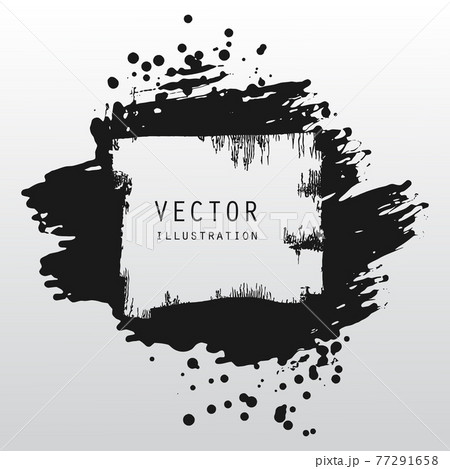 vector splats splashes and blobs of black ink paint in different shapes drips 77291658