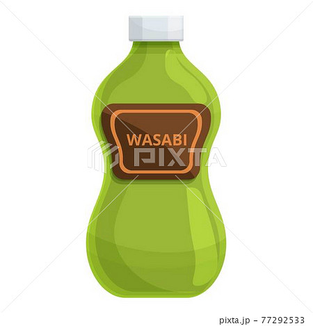 Wasabi bottle icon, cartoon and flat style 77292533