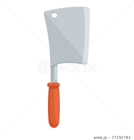 Grill knife icon, cartoon and flat style 77292783
