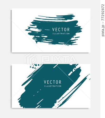 Abstract ink brush banners set with grunge effect 77292872