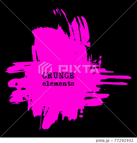 vector splats splashes and blobs of pink ink paint in different shapes drips 77292932