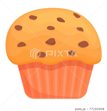 Baked Muffin Icon Cartoon And Flat Styleのイラスト素材