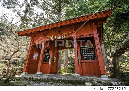 若桜宿　若桜神社　随身門　鳥取県八頭郡若桜町 77293216