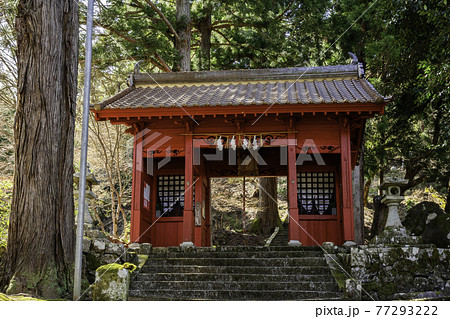 若桜宿　若桜神社　随身門　鳥取県八頭郡若桜町 77293222