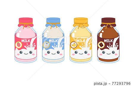 Cute Cartoon Regular Milk Bottle Graphic by Musbila · Creative Fabrica