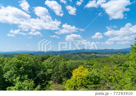 多峰主山の山頂から見た景色（中央遠景に富士山） 77293910