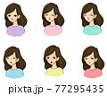 女性の表情いろいろ 77295435